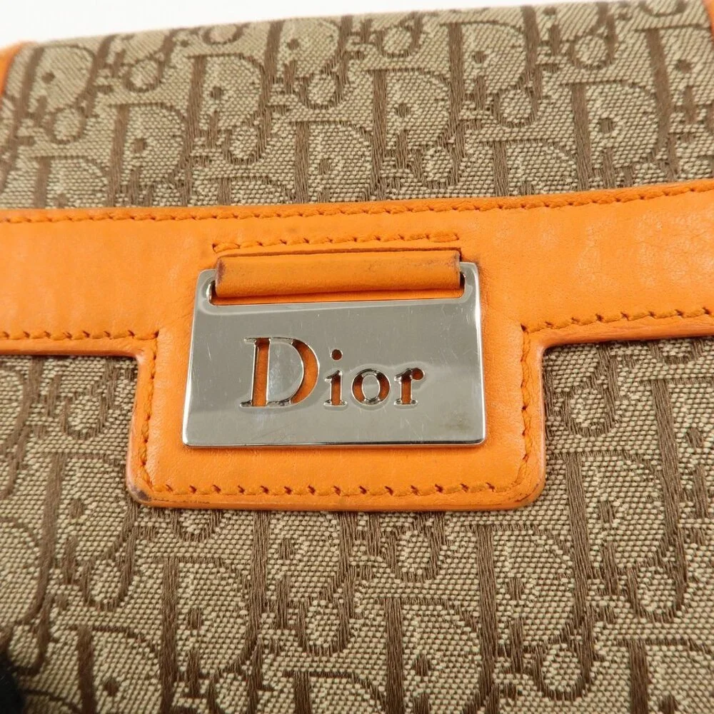 ❤️Authentic Christian Dior Street Chic Trotter Canvas Leather W Hook❤️